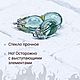Бусина-капля из стекла серо-зеленая с металлизированным рисунком. Бусины. Елена Баландина лэмпворк. Ярмарка Мастеров.  Фото №6