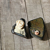 Украшения handmade. Livemaster - original item Set of brooches: made of marine ceramics 