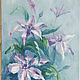 Clematis. Oil painting. Small picture. Pictures. Siberian decor. My Livemaster. Фото №4