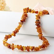 Работы для детей, handmade. Livemaster - original item 50cm Beads of raw amber gift for a woman. Handmade.
