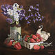 Painting ' still Life with strawberries and Dodo bird figurine', Pictures, St. Petersburg,  Фото №1