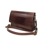 Сумки и аксессуары handmade. Livemaster - original item Crossbody bag: Women`s Brown Leather Grace Clutch Bag. Handmade.