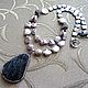 necklace 'pearl veil' (pearls-baroque, coral, mother-of-pearl), Necklace, Moscow,  Фото №1