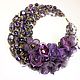 Blackberry Velvet Choker Natural Stones Amethyst Agate Removable Flowers. Necklace. ms. Decorator. My Livemaster. Фото №6