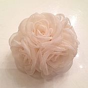 Комплект Сиреневый- брошь-заколка и кольцо с цветком из ткани