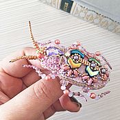 Украшения handmade. Livemaster - original item Brooch-pin Juja Rose Gift Girl Brooch Embroidered. Handmade.