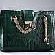 Сумка женская из кожи крокодила IMA0786G1. Классическая сумка. CrocShop товары из экзотической кожи. Ярмарка Мастеров.  Фото №5