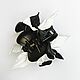 Crab Large Hair Clip with Colors Contrast Black and White. Hairpins. De-Si-Re. My Livemaster. Фото №4