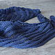 Шаль-платок темно-синий, хлопковая вязаная шаль, Шали, Липецк,  Фото №1