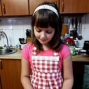 Для дома и интерьера handmade. Livemaster - original item aprons: Children`s linen apron for girls 7-10 years old.. Handmade.