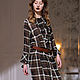 Chiffon plaid dress with a frill collar, Dresses, Moscow,  Фото №1