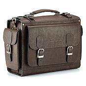 Сумки и аксессуары handmade. Livemaster - original item Boy Scout Leather Briefcase (dark brown). Handmade.