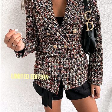 Одежда ручной работы. Ярмарка Мастеров - ручная работа Жакет PREMIUM модели Balmain Exclusive Твид Chanel в Офис и на Выход. Handmade.