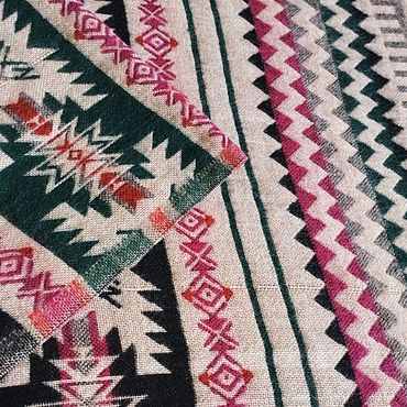 Аксессуары ручной работы. Ярмарка Мастеров - ручная работа Шаль палантин шерстяной 95*200 орнамент. Handmade.