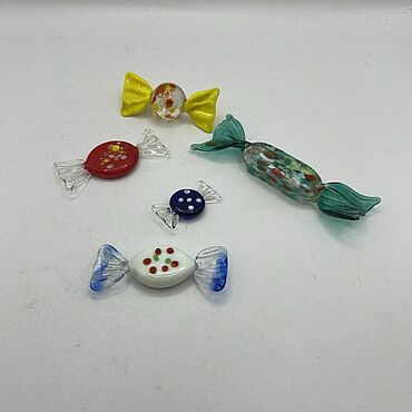 Сувениры и подарки ручной работы. Ярмарка Мастеров - ручная работа Набор декоративных конфет ручной работы, 5 шт. Италия (Мурано). 3485. Handmade.