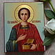 Рукописная икона. Икона святой Пантелеймон, Иконы, Сергиев Посад,  Фото №1