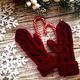 Knitted mittens from Angora ' Bordeaux'. Mittens. Knitting for kids and moms. Online shopping on My Livemaster.  Фото №2
