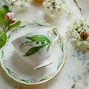 Винтаж handmade. Livemaster - original item Vintage porcelain coffee pairs R.H. & S.L.  PLANT, Ltd.  England. Handmade.