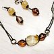 Necklace and earrings citrine and crystal, Jewelry Sets, Stary Oskol,  Фото №1