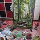 Картина маслом, ручей в лесу, пейзаж, лес, сосны. Картины. Татьяна. Интернет-магазин Ярмарка Мастеров.  Фото №2