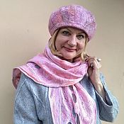 Аксессуары handmade. Livemaster - original item Berets: beret made of wool felted Pink. Handmade.