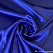 Материалы для творчества handmade. Livemaster - original item Fabric: Silk with elastane blue-violet.. Handmade.