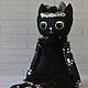Заказать Черная кошка. Мягкая игрушка. Кукла кошка. Кошечка в подарок. Виктория (kuklandia). Ярмарка Мастеров. . Мягкие игрушки Фото №3