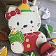 Пряничная шкатулка с сердечками- пожеланиями «Hello Kitty”, Набор пряников, Москва,  Фото №1