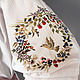 Embroidered white blouse 'Bird land' hand embroidery, Blouses, Vinnitsa,  Фото №1