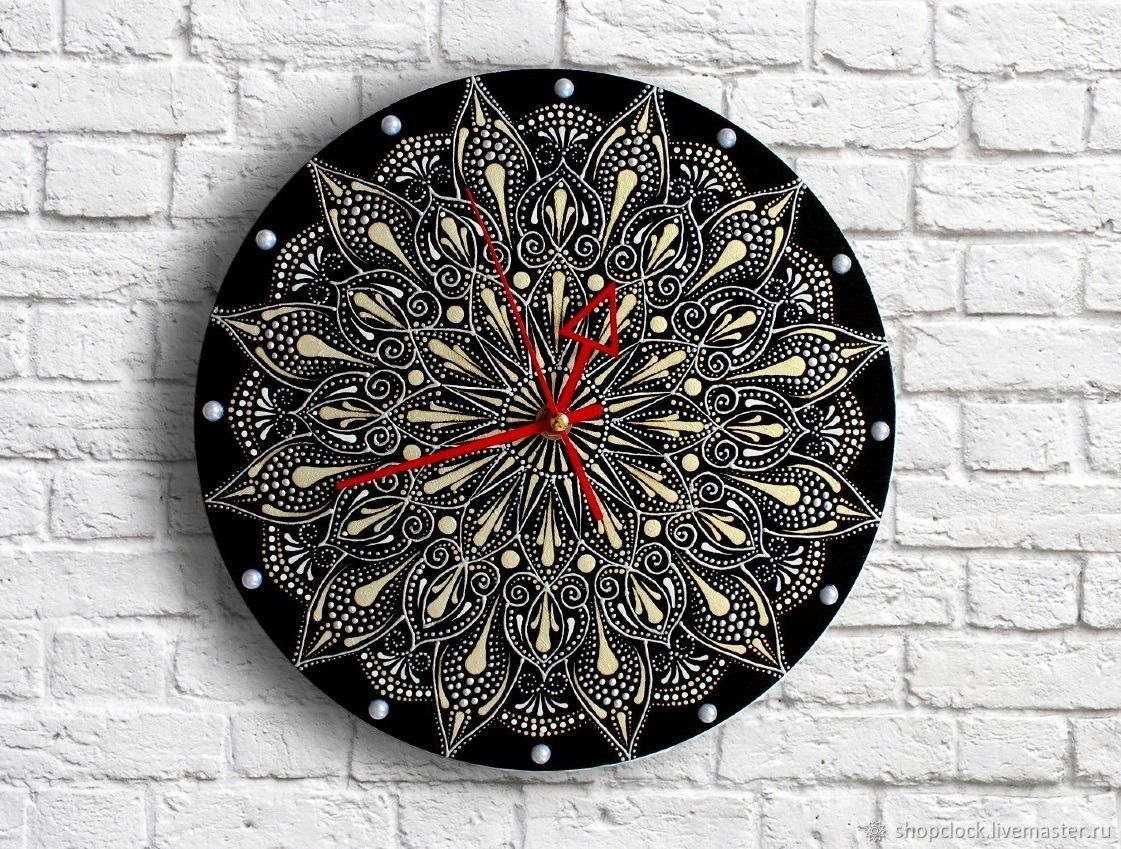 Часы - мандала, купить в интернет-магазине Волшебное время (ClockShop) Юля ♌ | Ярмарка Мастеров