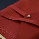 Order Red leather A5 notebook with rings genuine leather Crazy Horse. Ptaho. Livemaster. . Notebooks Фото №3