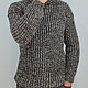 Copy of Copy of Copy of Copy of Copy of Sweater 100% wool. Mens sweaters. Sheep and goat skins. My Livemaster. Фото №4