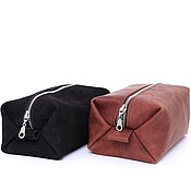 Сумки и аксессуары handmade. Livemaster - original item Bag Pocket Cosmetic Bag, Crazy Horse Wallet Case Eyeglass Case Hard Case. Handmade.