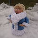 Order Frosya Snegurochka (the snow maiden knitted, knitted doll, New year). Warm toys. Livemaster. . Stuffed Toys Фото №3