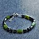 Bracelet made of jade, hematite and lava, Bead bracelet, Moscow,  Фото №1