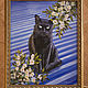 The picture with the cat Picture. Buy a picture with a cat. The picture with the cat. Pictures. pirogov-maxim. Online shopping on My Livemaster.  Фото №2