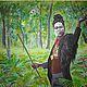 Фосфорный пейзаж  "Барон Самеди" Néhémy Pierre-Dahomey, Картины, Москва,  Фото №1