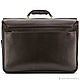 Leather briefcase 'Simon' (dark brown). Brief case. Russian leather Guild. My Livemaster. Фото №4