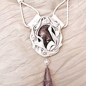 Украшения handmade. Livemaster - original item Mirabella amethyst necklace (Leather). Handmade.