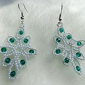 Украшения handmade. Livemaster - original item Emerald earrings on gray.. Handmade.