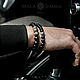 Onyx men's bracelet made of natural onyx and 925 silver. Bead bracelet. malajemma. My Livemaster. Фото №5