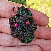 Украшения handmade. Livemaster - original item Skull Pendant with Swarovski Crystals Handmade Forest Pendant. Handmade.