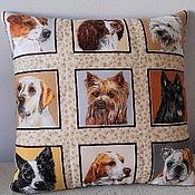 Для дома и интерьера handmade. Livemaster - original item CUTE FRIEND-pillow/pillow case with dogs. Handmade.