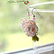 Pendientes 'Delicadas rosas'. Earrings. KG_flowers. Интернет-магазин Ярмарка Мастеров.  Фото №2