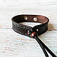 Order Leather peace bracelet. Tatiana (Leather bracelets). Livemaster. . Cuff bracelet Фото №3