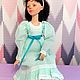  кукла в бирюзовом платье. Будуарная кукла. ИРИНА (irinafedyaeva). Интернет-магазин Ярмарка Мастеров.  Фото №2