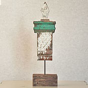 Металлическая кормушка поилка для птиц  Шебби-шик, Прованс, Кантри