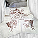 Embroidery on linen. Monogram, Valances and skirts for the bed, Moscow,  Фото №1