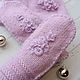 Шапка и варежки "Лиловые". Варежки. Knit_elka (ELDARCHIK26). Ярмарка Мастеров.  Фото №4