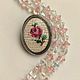 Винтаж: Винтажная брошь с вышивкой. Броши винтажные. Vintage_jewelry_nsk (Ольга и Светлана). Интернет-магазин Ярмарка Мастеров.  Фото №2